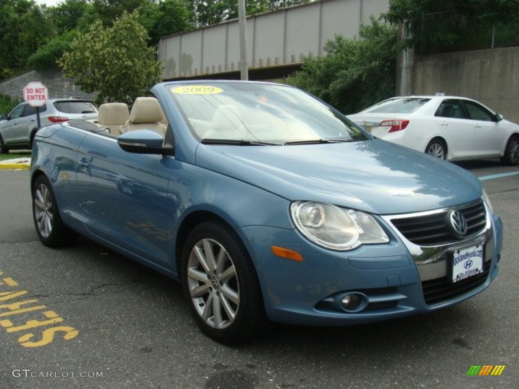 2009 Eos Komfort - Eismeer Blue Metallic / Moonrock Grey photo #4