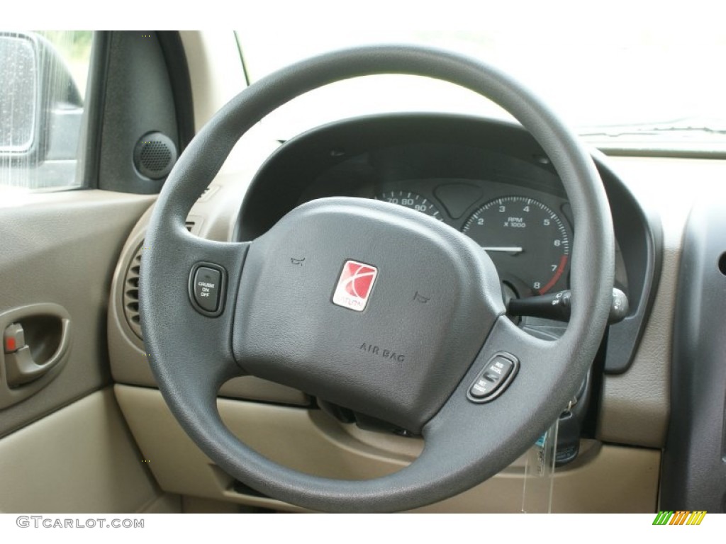 2003 Saturn VUE V6 Light Tan Steering Wheel Photo #94715543