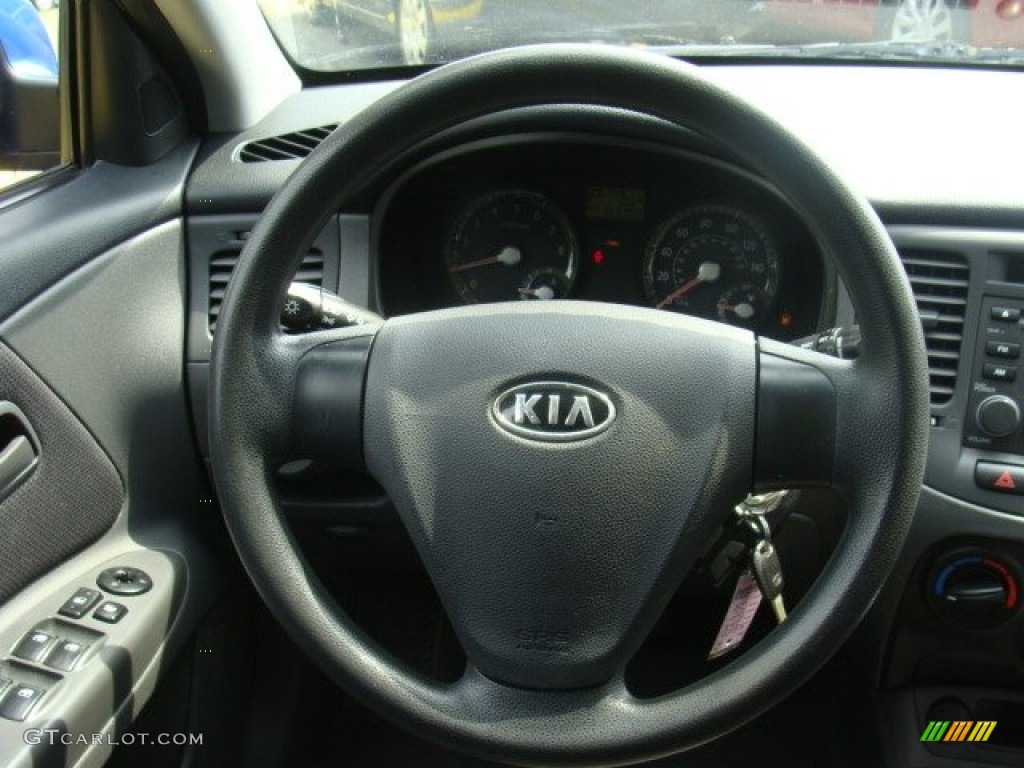 2008 Rio LX Sedan - Sapphire Blue / Gray photo #13