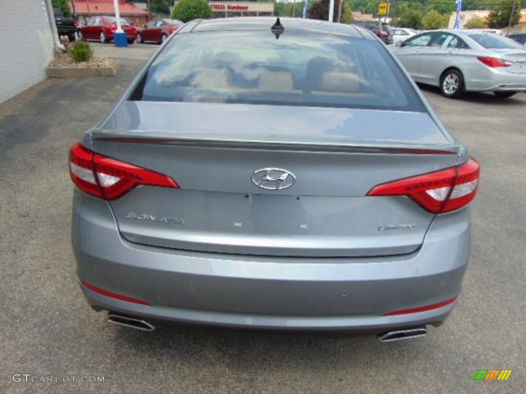 2015 Sonata Limited - Shale Gray Metallic / Brown photo #7