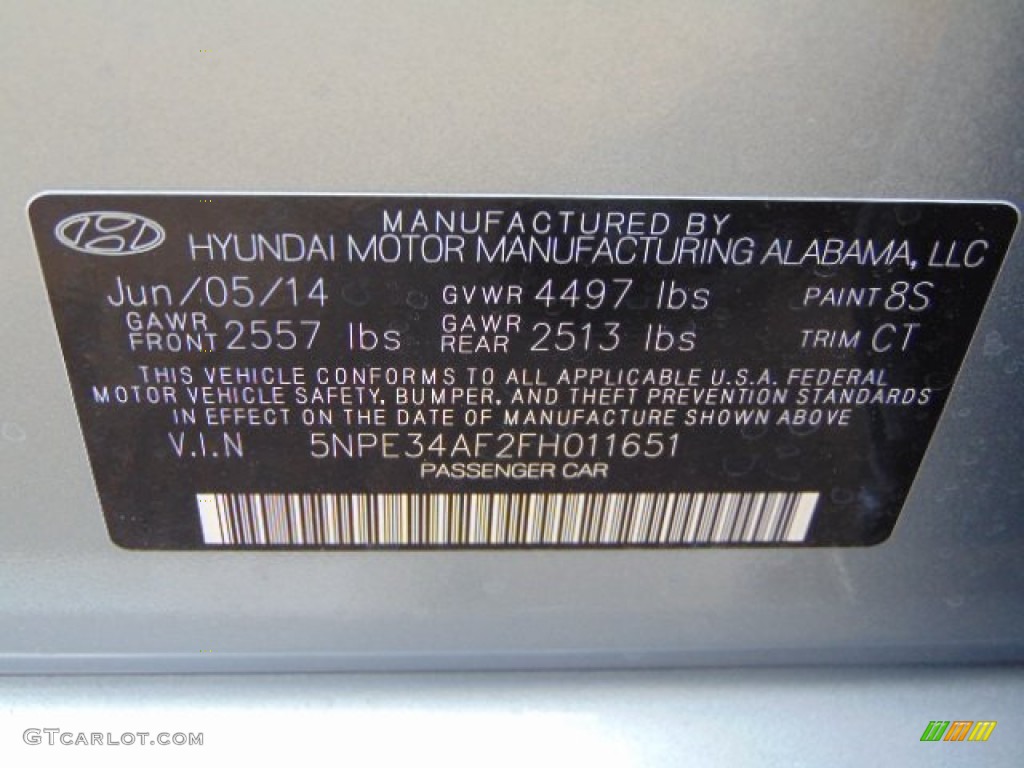 2015 Sonata Limited - Shale Gray Metallic / Brown photo #20