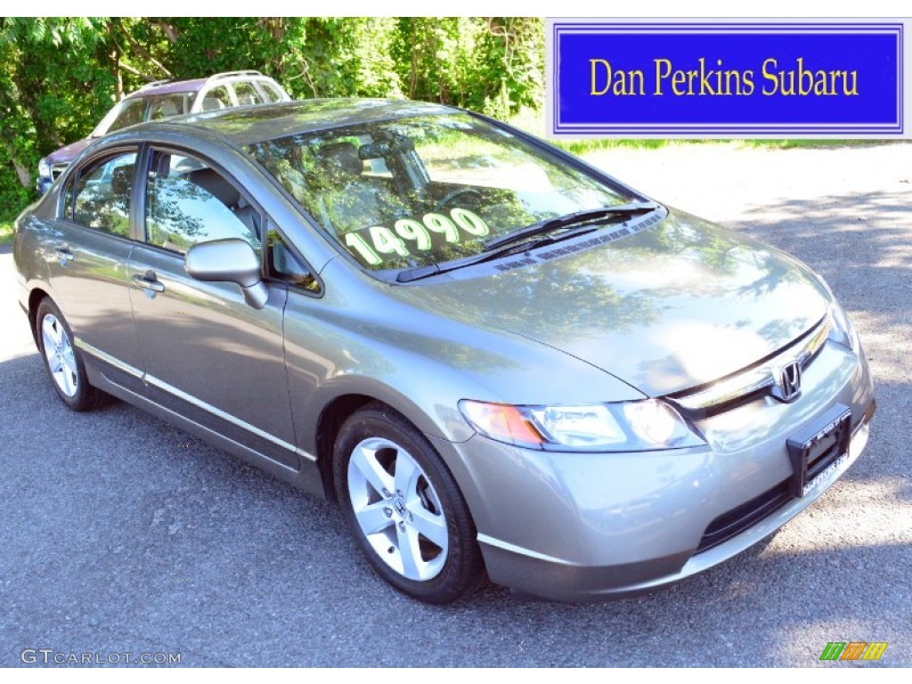 2008 Civic EX-L Sedan - Galaxy Gray Metallic / Gray photo #1