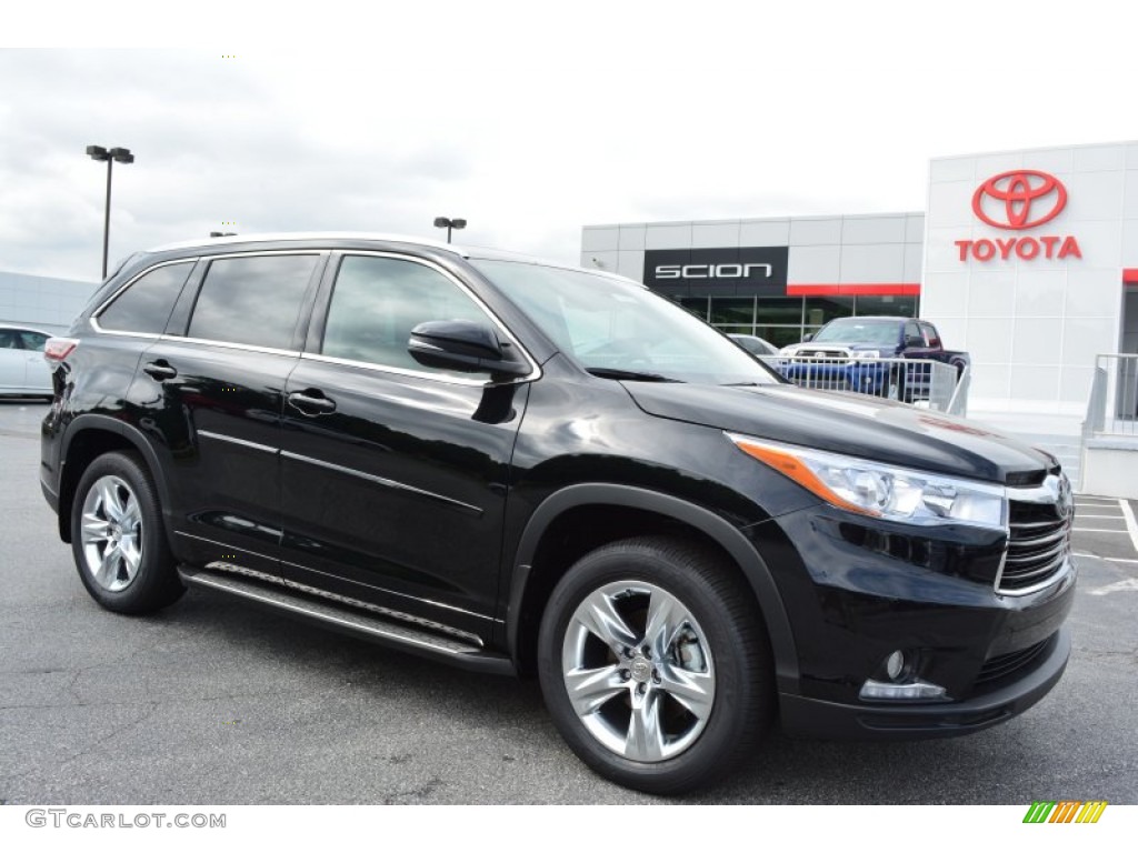 2014 Highlander Limited - Attitude Black Metallic / Almond photo #1