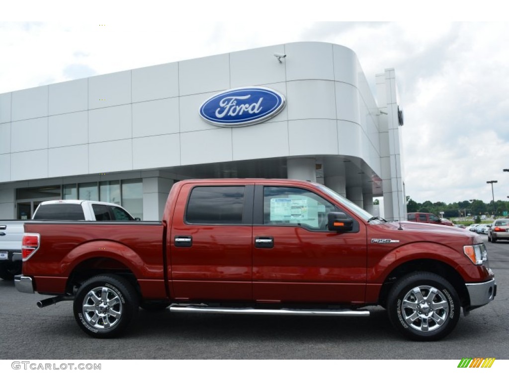 2014 F150 XLT SuperCrew - Sunset / Steel Grey photo #2