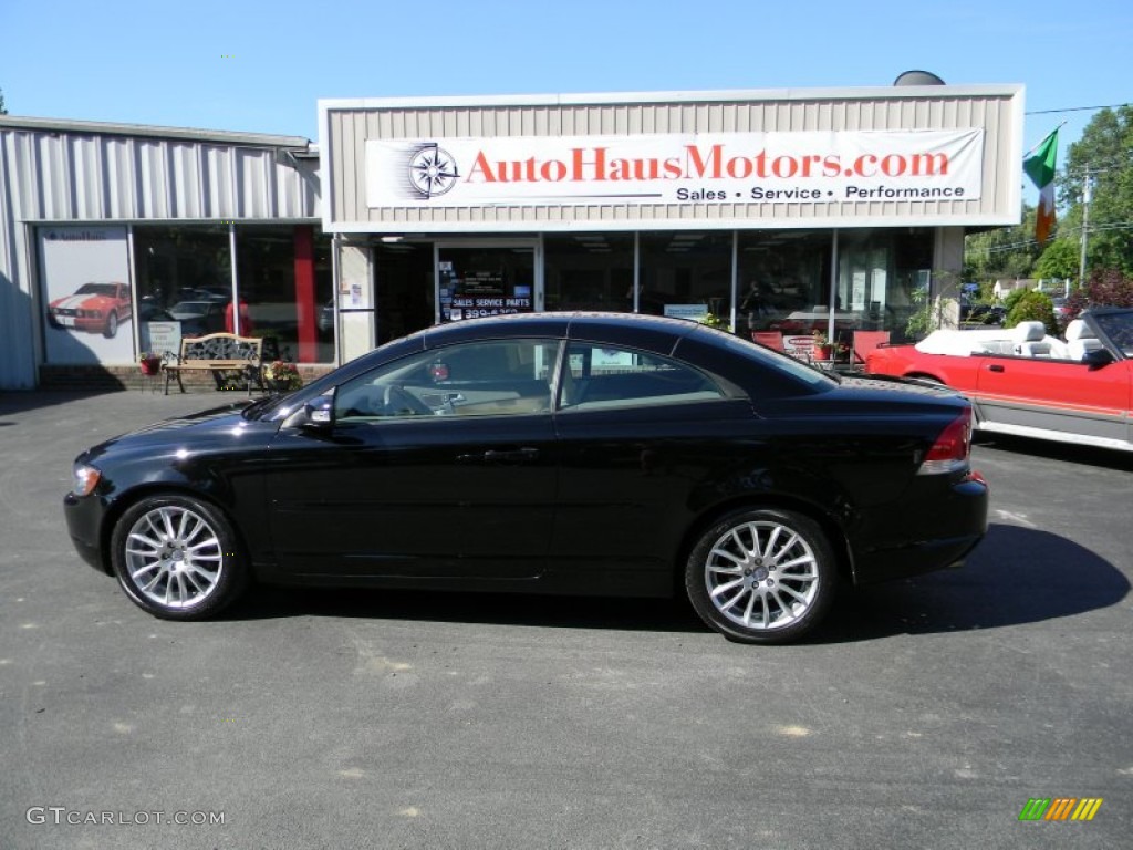 2009 C70 T5 Convertible - Solid Black / Calcite photo #4