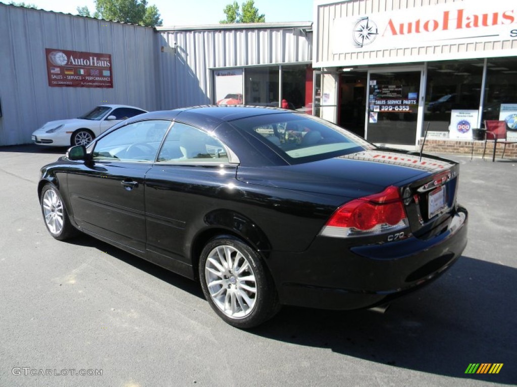 2009 C70 T5 Convertible - Solid Black / Calcite photo #6