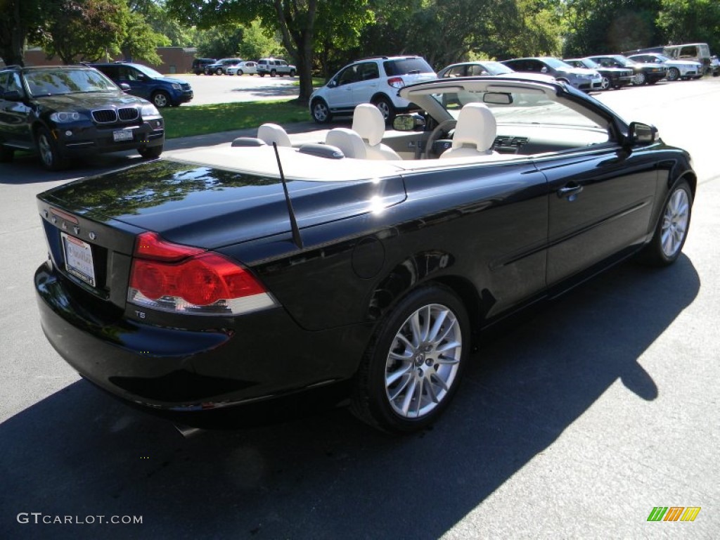 2009 C70 T5 Convertible - Solid Black / Calcite photo #9