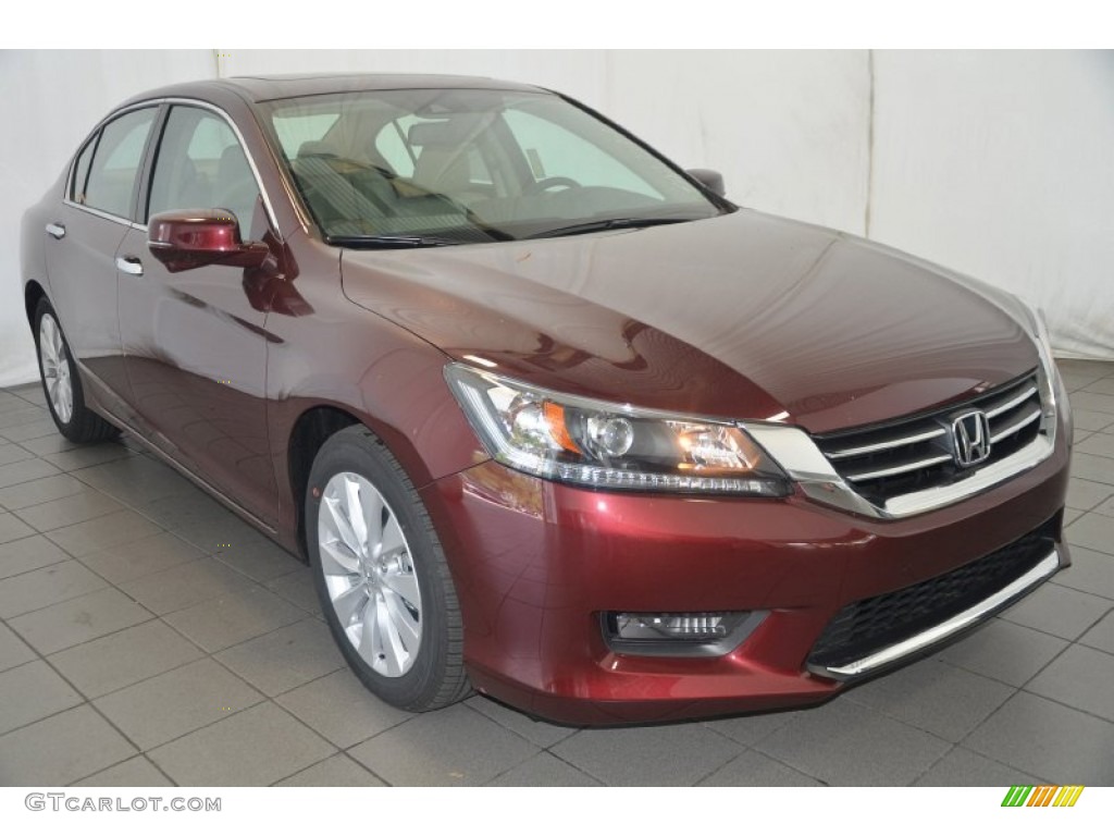 2014 Accord EX-L Sedan - Basque Red Pearl II / Ivory photo #1