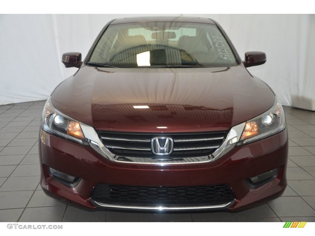 2014 Accord EX-L Sedan - Basque Red Pearl II / Ivory photo #2