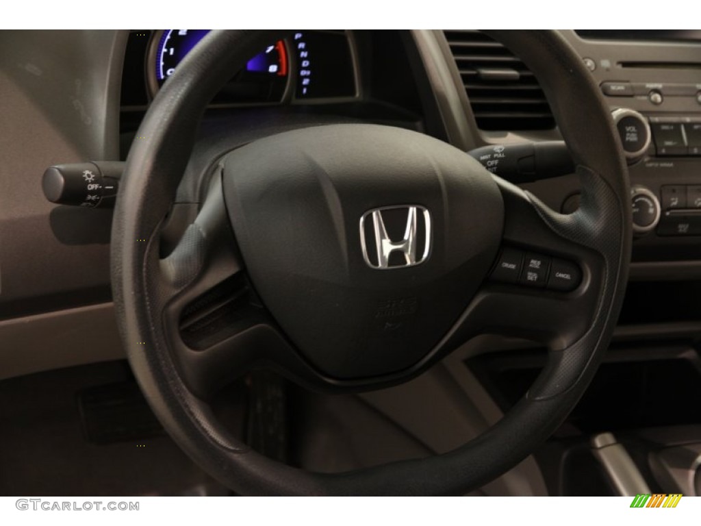2008 Honda Civic LX Sedan Gray Steering Wheel Photo #94732164