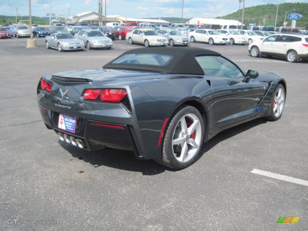 2014 Corvette Stingray Convertible - Cyber Gray Metallic / Adrenaline Red photo #4
