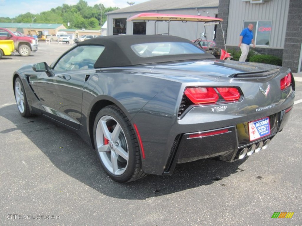 2014 Corvette Stingray Convertible - Cyber Gray Metallic / Adrenaline Red photo #6