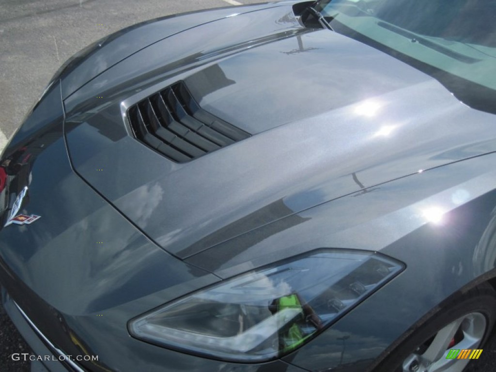 2014 Corvette Stingray Convertible - Cyber Gray Metallic / Adrenaline Red photo #8