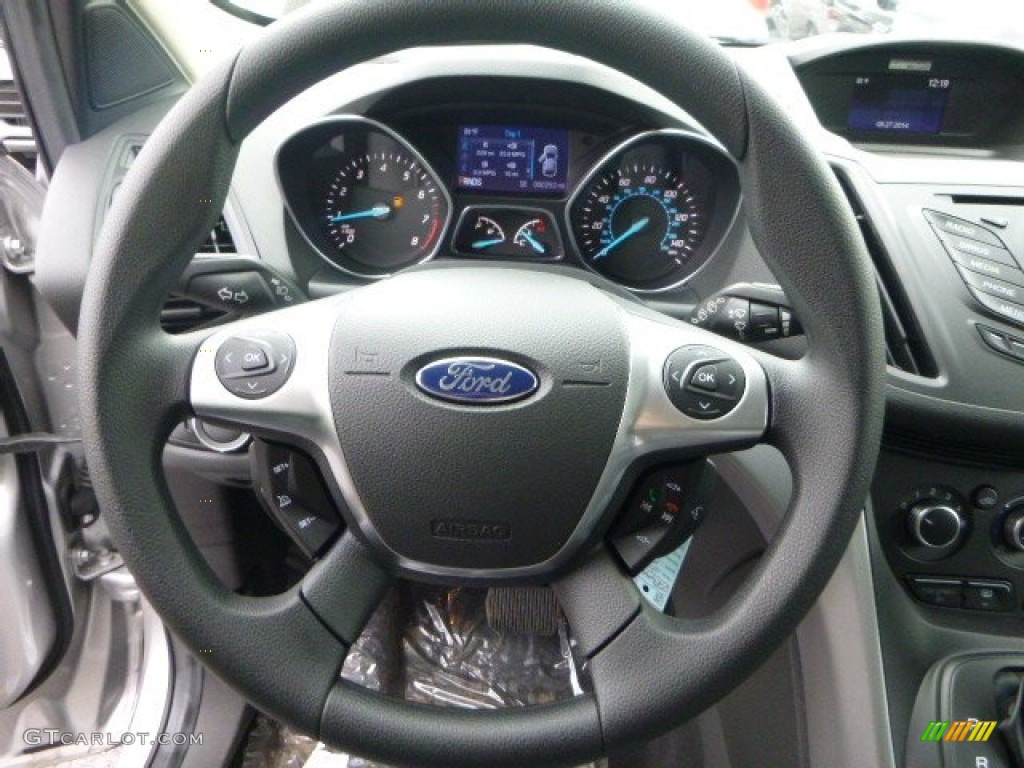 2014 Ford Escape SE 2.0L EcoBoost Charcoal Black Steering Wheel Photo #94733848