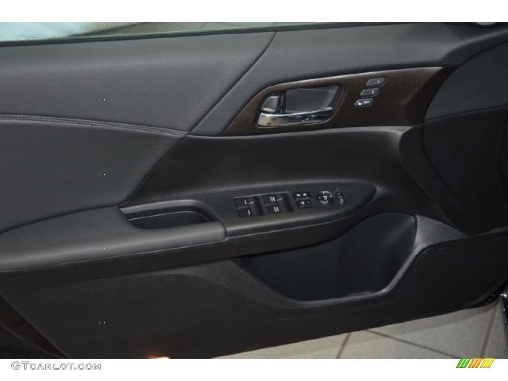 2014 Accord EX-L V6 Sedan - Crystal Black Pearl / Black photo #8
