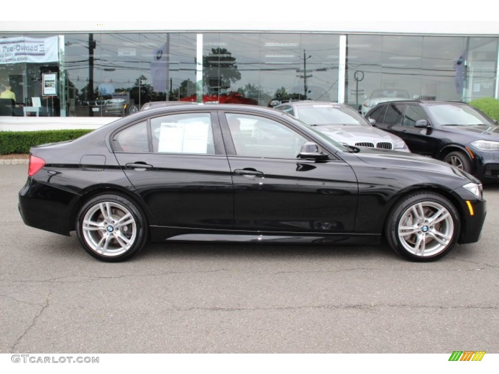 2014 3 Series 335i xDrive Sedan - Black Sapphire Metallic / Coral Red/Black photo #2