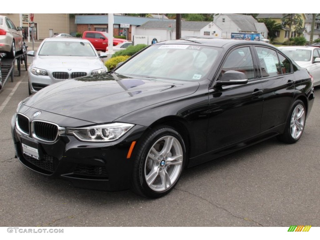 2014 3 Series 335i xDrive Sedan - Black Sapphire Metallic / Coral Red/Black photo #7