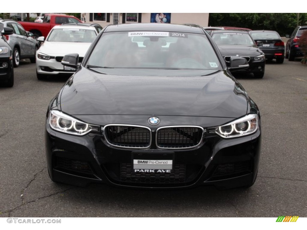 2014 3 Series 335i xDrive Sedan - Black Sapphire Metallic / Coral Red/Black photo #8