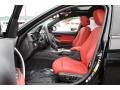 Coral Red/Black Front Seat Photo for 2014 BMW 3 Series #94734787