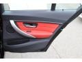 Coral Red/Black 2014 BMW 3 Series 335i xDrive Sedan Door Panel