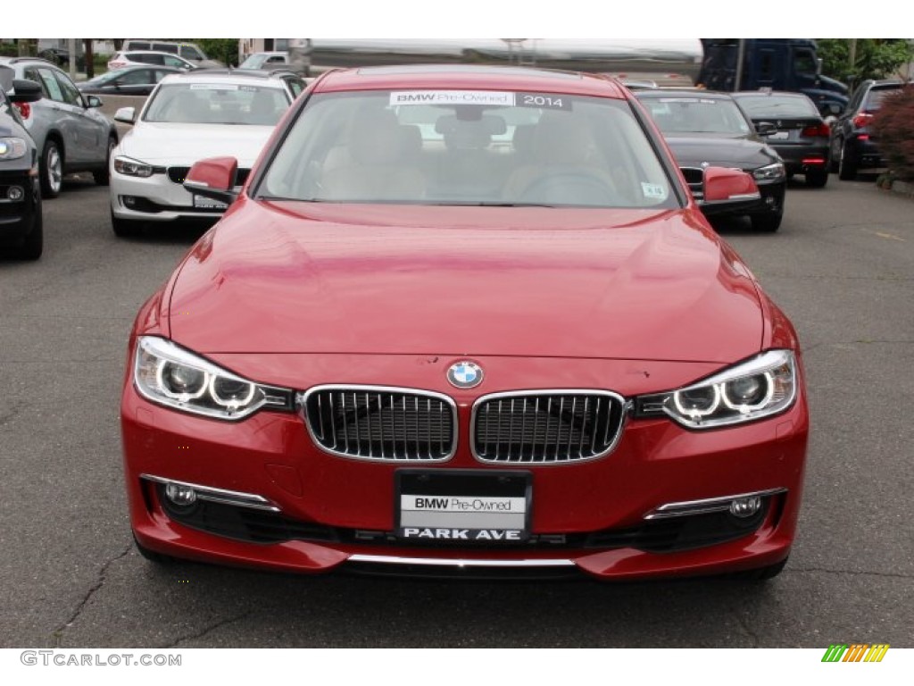 2014 3 Series 328i Sedan - Melbourne Red Metallic / Venetian Beige photo #8