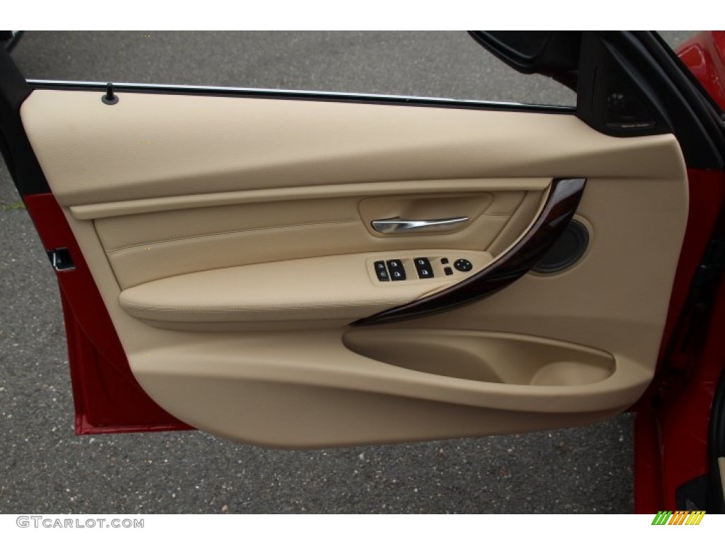 2014 BMW 3 Series 328i Sedan Venetian Beige Door Panel Photo #94735423