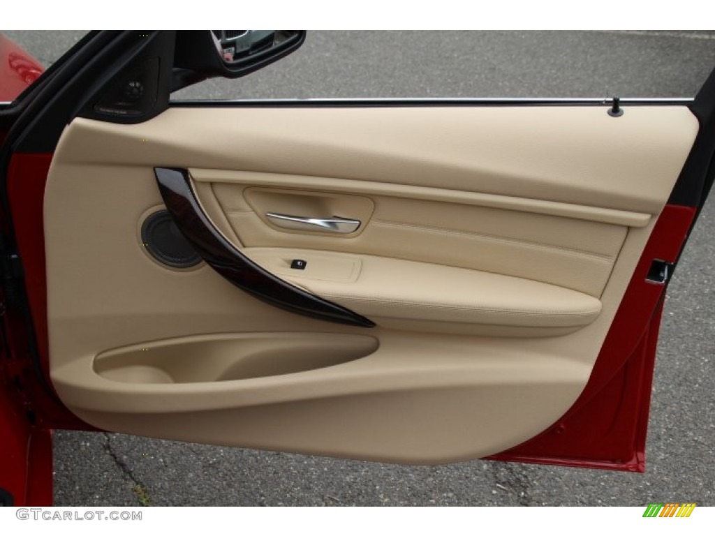 2014 BMW 3 Series 328i Sedan Venetian Beige Door Panel Photo #94735753