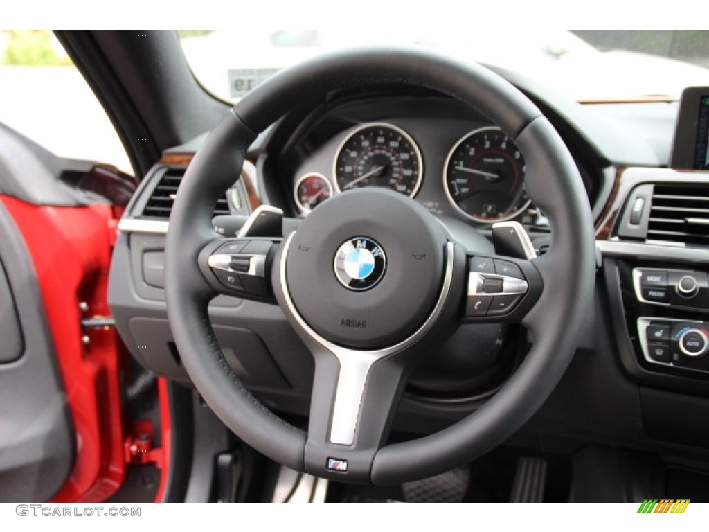 2014 BMW 4 Series 435i xDrive Coupe Black Steering Wheel Photo #94736317