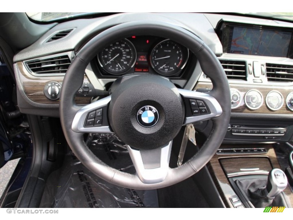 2014 BMW Z4 sDrive28i Black Steering Wheel Photo #94737097