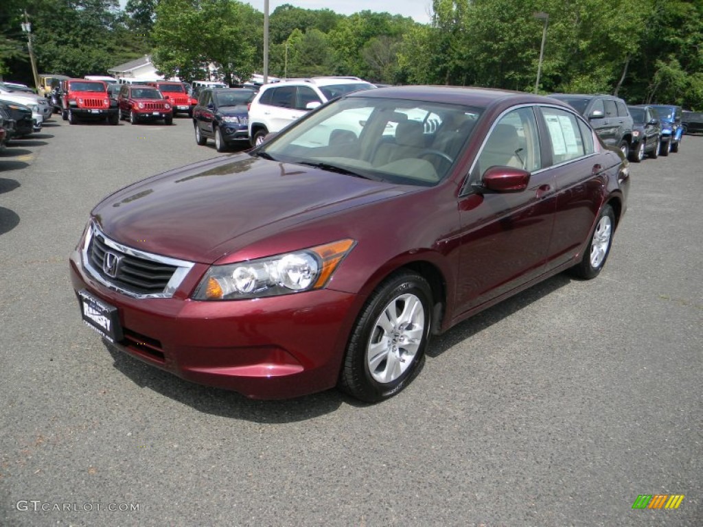 2009 Accord LX Sedan - Basque Red Pearl / Ivory photo #1