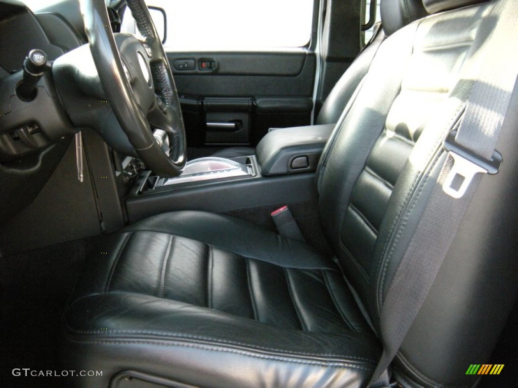 Ebony Black Interior 2005 Hummer H2 SUT Photo #94739890