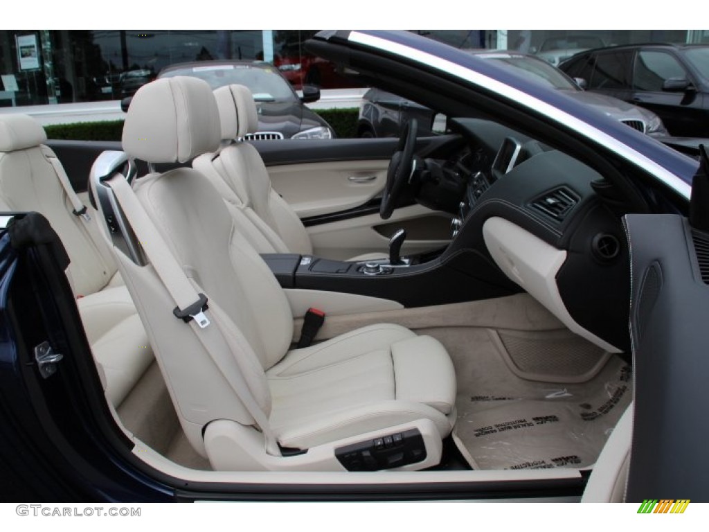 Ivory White Interior 2014 BMW 6 Series 640i Convertible Photo #94740115