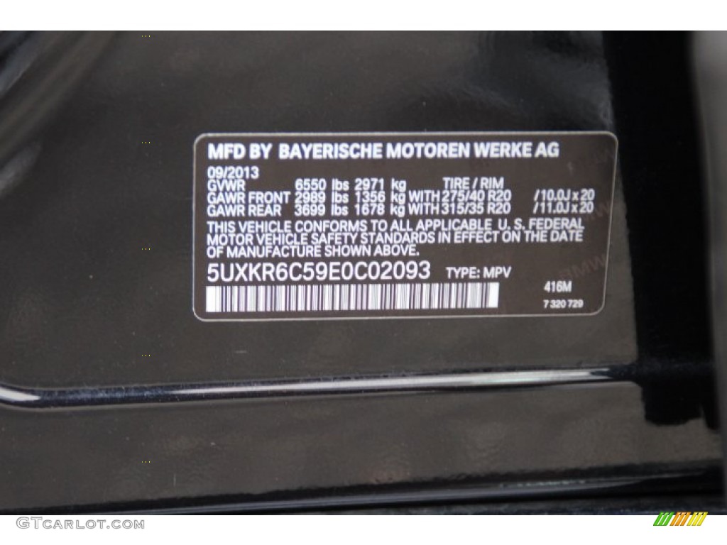2014 X5 Color Code 416 for Carbon Black Metallic Photo #94745146