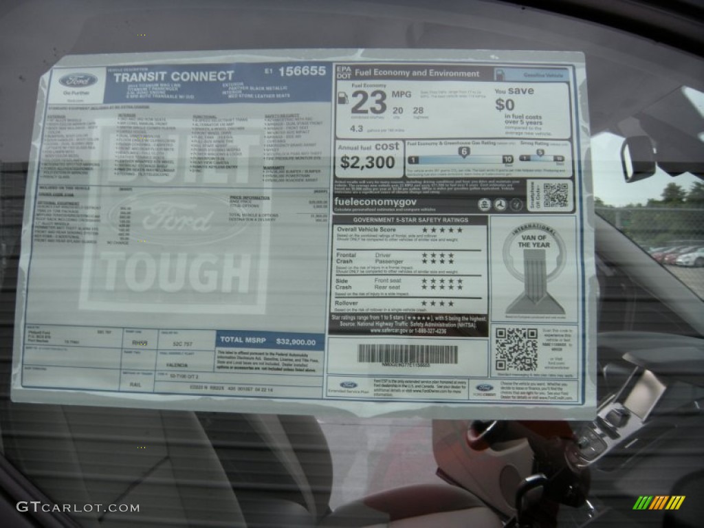 2014 Ford Transit Connect Titanium Wagon Window Sticker Photo #94748803