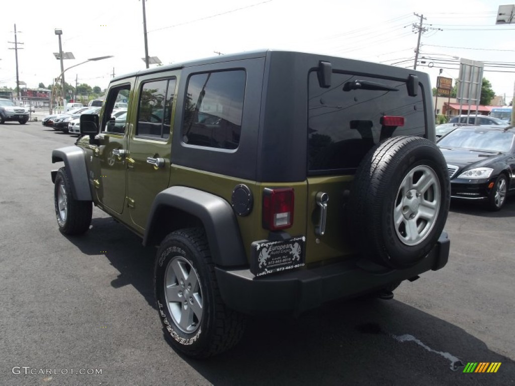 2008 Wrangler Unlimited X 4x4 - Rescue Green Metallic / Dark Slate Gray/Med Slate Gray photo #3