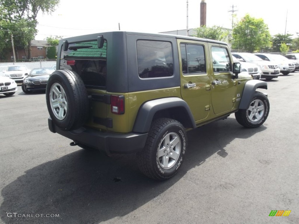 2008 Wrangler Unlimited X 4x4 - Rescue Green Metallic / Dark Slate Gray/Med Slate Gray photo #4