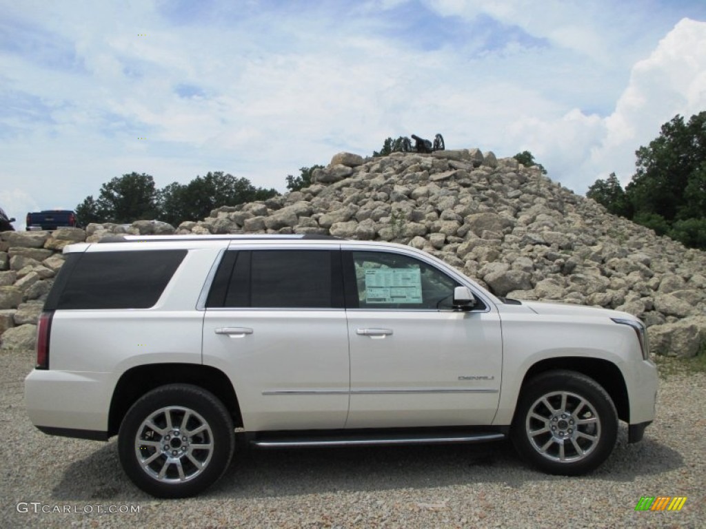White Diamond Tricoat 2015 GMC Yukon Denali 4WD Exterior Photo #94752330