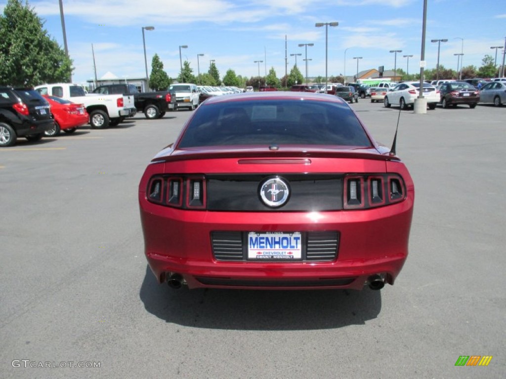 2014 Mustang V6 Premium Coupe - Ruby Red / Saddle photo #5