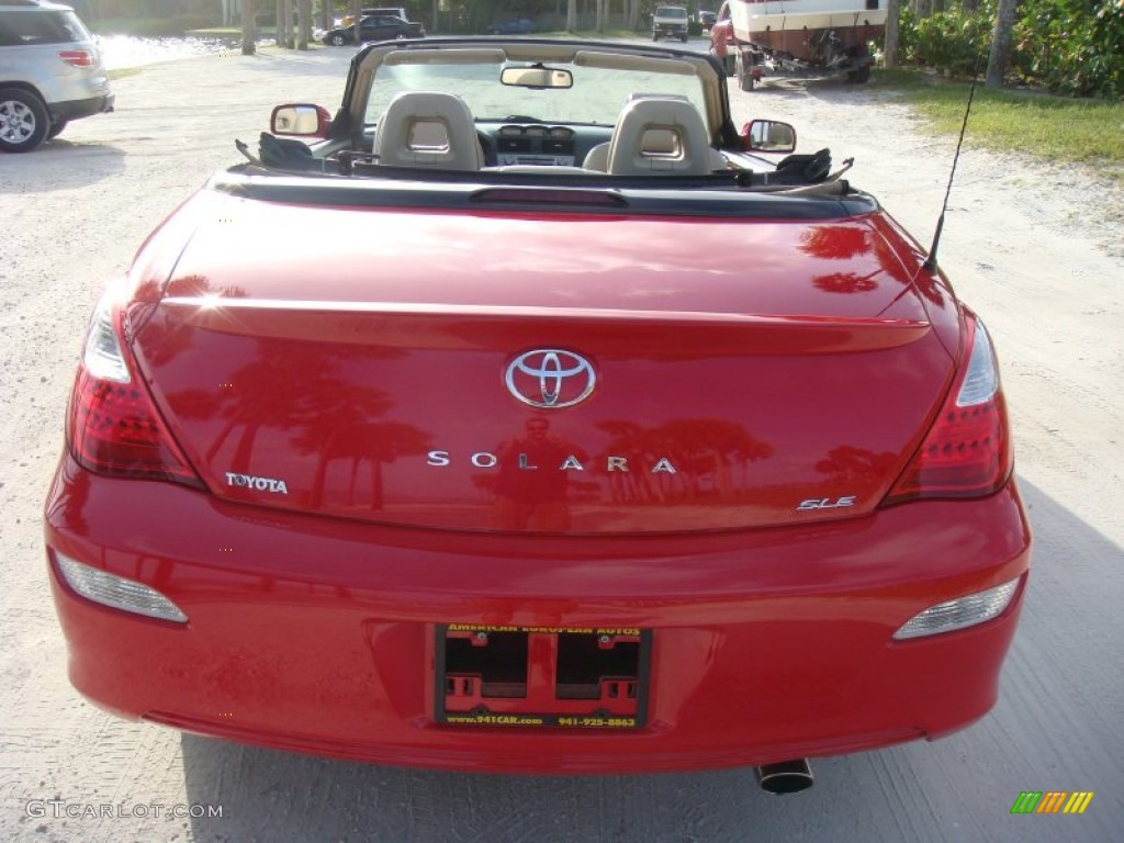 2007 Solara SLE V6 Convertible - Absolutely Red / Ivory photo #6