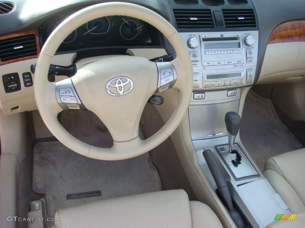 2007 Toyota Solara SLE V6 Convertible Ivory Dashboard Photo #94754797