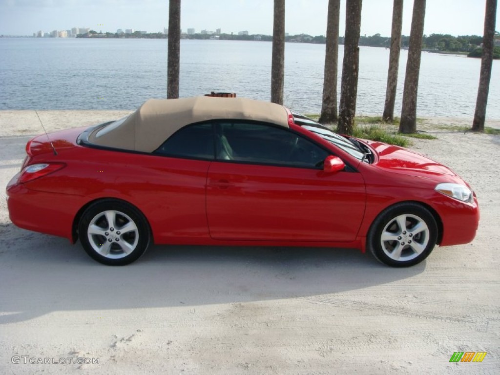 2007 Solara SLE V6 Convertible - Absolutely Red / Ivory photo #24