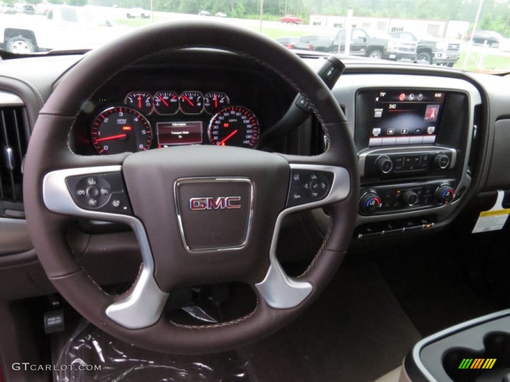 2014 Sierra 1500 SLT Double Cab - Sonoma Red Metallic / Cocoa/Dune photo #11