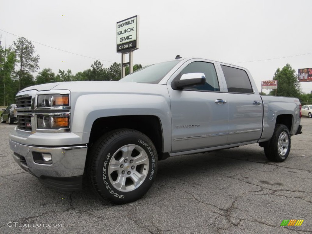 2014 Silverado 1500 LTZ Crew Cab - Silver Ice Metallic / Jet Black photo #3