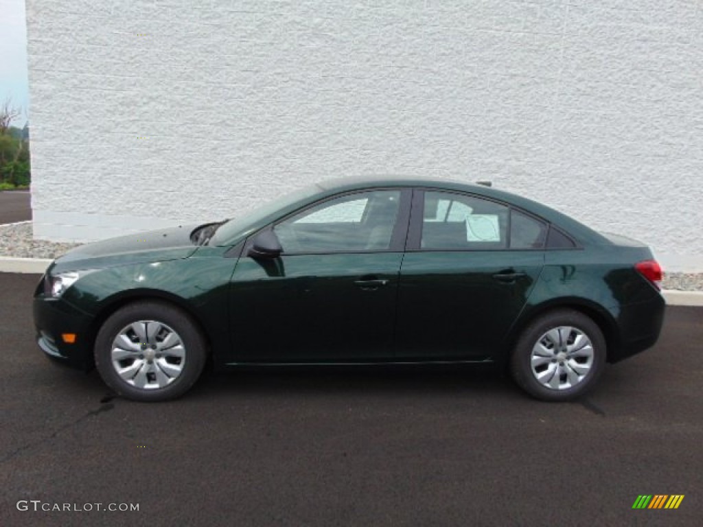 2014 Cruze LS - Rainforest Green Metallic / Jet Black/Medium Titanium photo #2