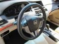 Ivory 2010 Honda Accord Crosstour EX-L 4WD Steering Wheel