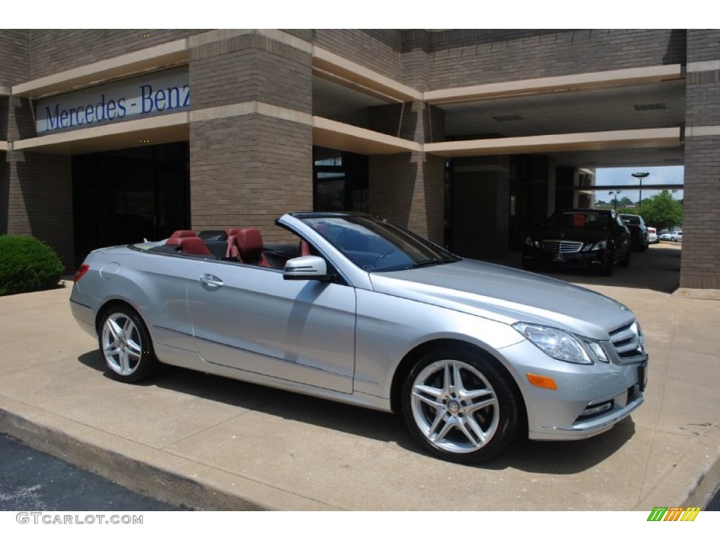 2013 E 350 Cabriolet - Iridium Silver Metallic / Red/Black photo #1