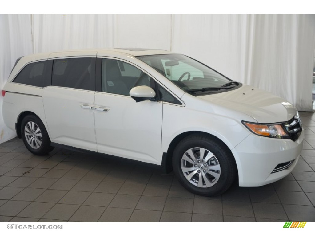 White Diamond Pearl 2014 Honda Odyssey EX-L Exterior Photo #94772284