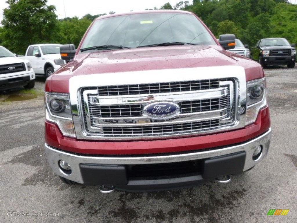 2014 F150 XLT SuperCrew 4x4 - Ruby Red / Steel Grey photo #3