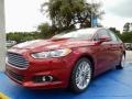 2014 Ruby Red Ford Fusion SE EcoBoost  photo #1