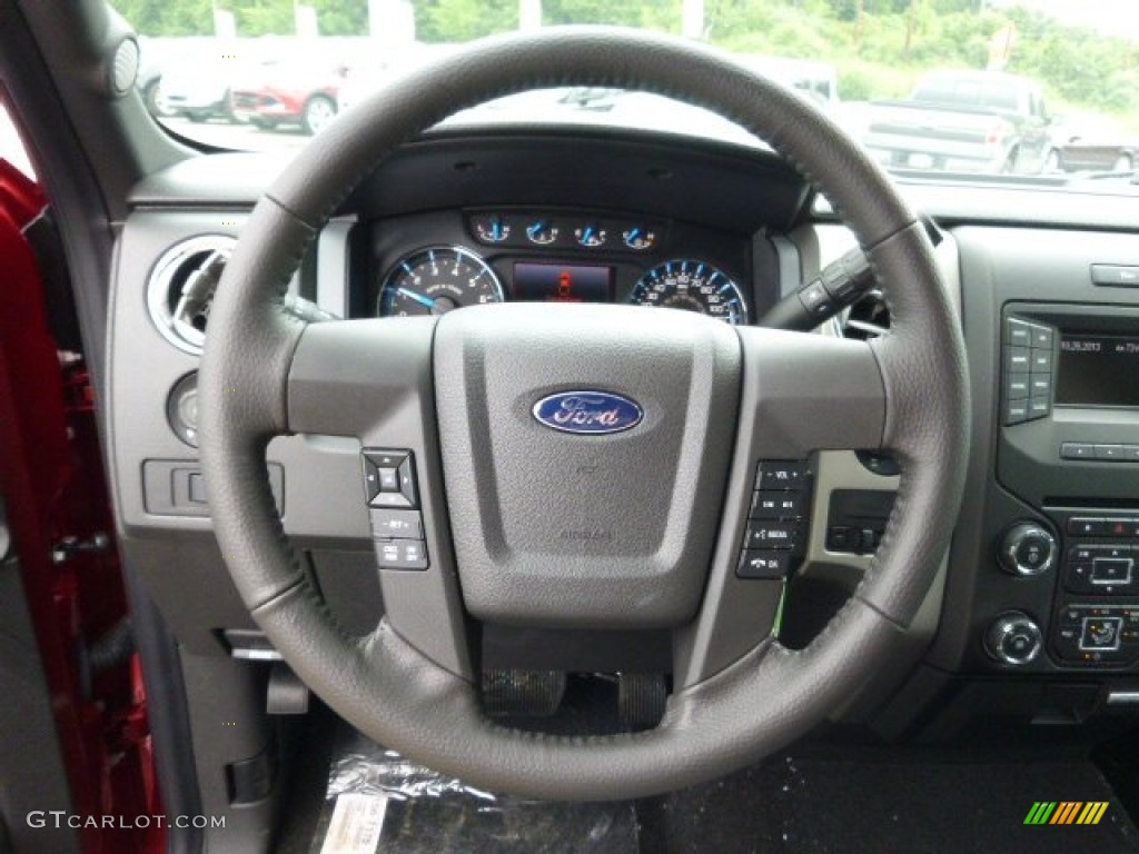 2014 F150 XLT SuperCrew 4x4 - Ruby Red / Steel Grey photo #18